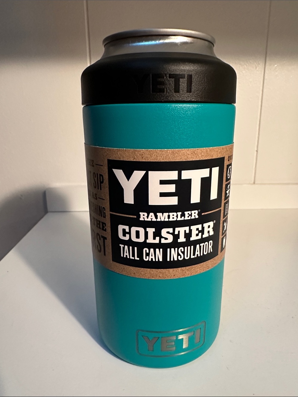 YETI Hard to Find Colster Tall Can for 16 oz cans  - Aquifer Blue